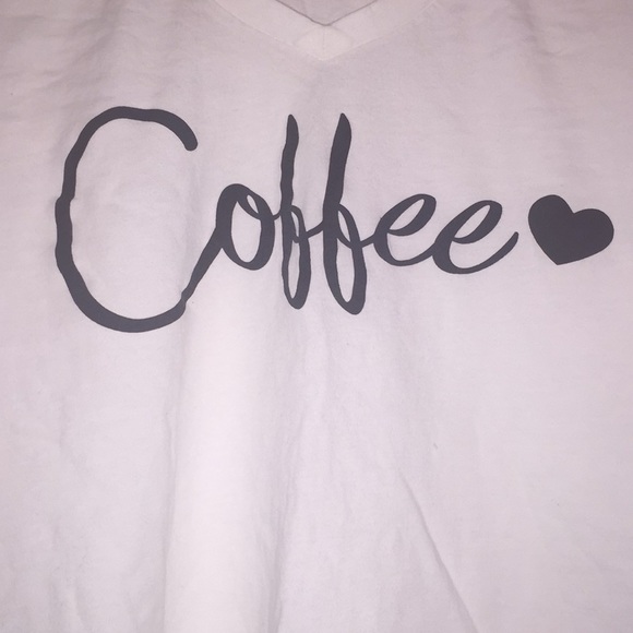 G Supply 💕 v-neck “Coffee 🖤” t-shirt Sz M 💕 - Picture 2 of 5